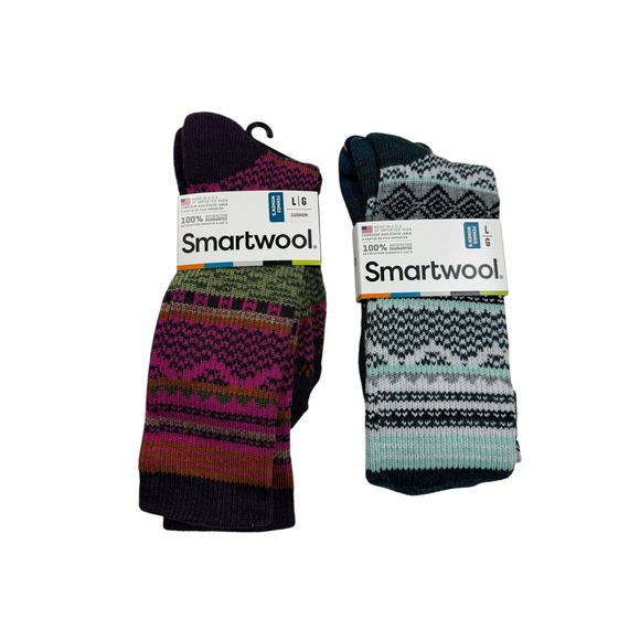 Smartwool Accessories - LOT2 Smartwool Womens Dazzling Wonderland Crew Socks 2 Pair Large Wool Blend NEW